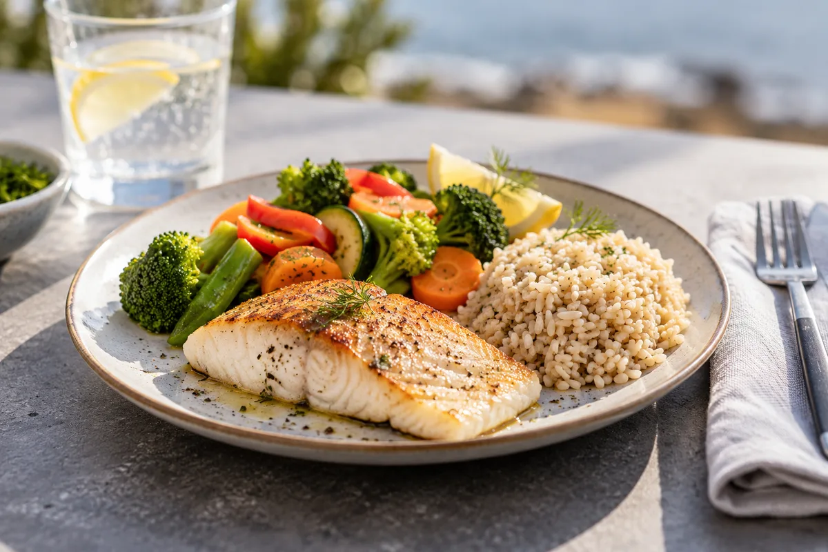 Assiette de poisson, nutrition du sportif senior